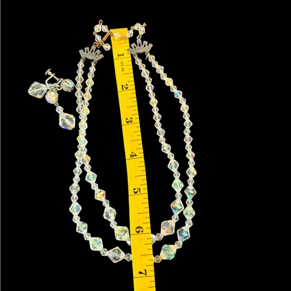 Vintage Aurora Borealis Necklace and Earrings - Picture 4 of 8